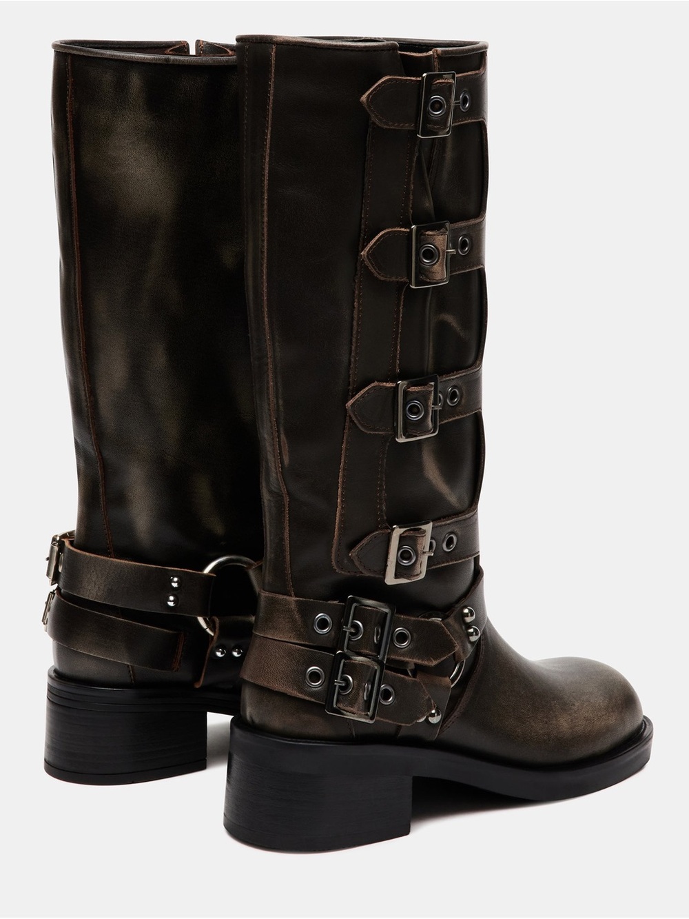 steve madden rocky brown distressed boot - Picture 6 of 15